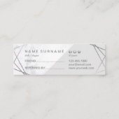 Geometrische marmer Silver Grey Mini Promo Referra Mini Visitekaartje (Achterkant)