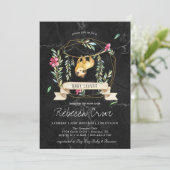 Geometrische marmer | Tropisch Baby shower met gle (Staand voorkant)