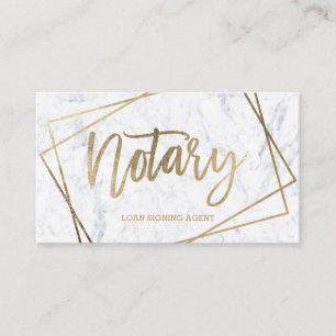 Geometrische marmer van notaris faux goudschrift visitekaartje