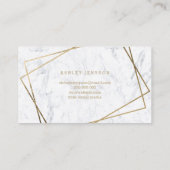 Geometrische marmer van notaris faux goudschrift visitekaartje (Achterkant)