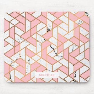 Geometrische marmerpatroon muismat