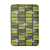 Geometrische MCM Abstract Olijfgroen Badmat (Voorkant Verticaal)