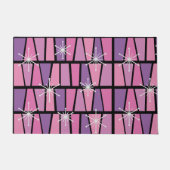 Geometrische MCM Abstract Roze Paarse Deurmat (Voorkant)