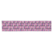 Geometrische MCM Abstract Roze Paarse Korte Tafelloper (Horizontaal)