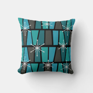 Geometrische MCM Abstracte Turquoise Blauwgroen Kussen