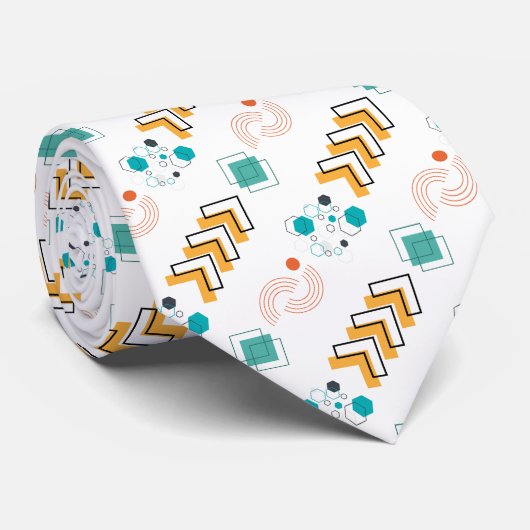 Geometrische Medley Stropdas voor Heren - Bold & M (Opgerold)