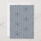 Geometrische meerblauw afstuderen voor de marinesc aankondiging (Achterkant)