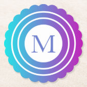 Geometrische meermotorige gradiënt, monogumentaal kartonnen onderzetters (Voorkant)