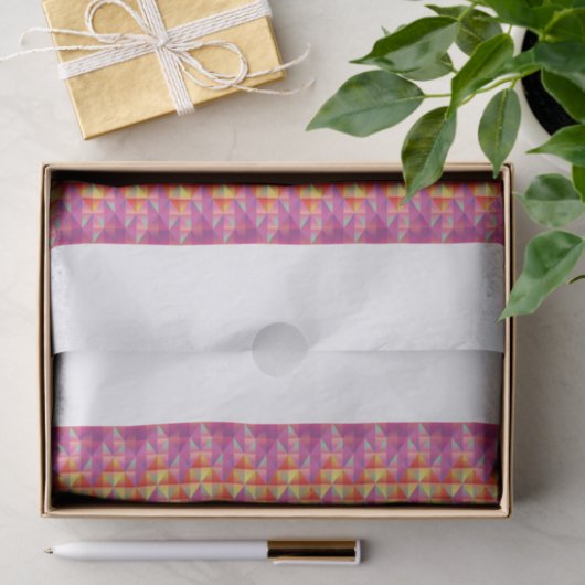 Geometrische-meisjespapier Tissuepapier (Geschenk)