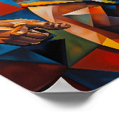 "Geometrische mens: Kracht en esthetiek Poster (Hoek)