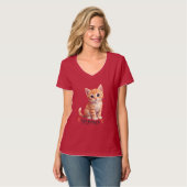 Geometrische Meow T-shirt (Voorkant volledig)