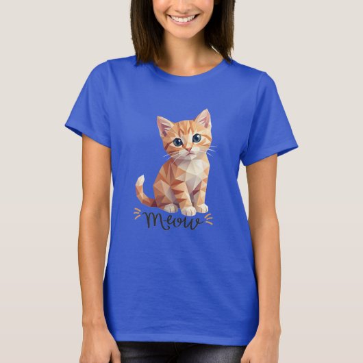Geometrische Meow T-shirt (Voorkant)