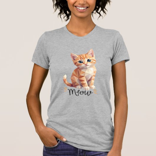 Geometrische Meow T-shirt (Voorkant)