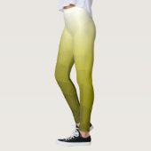 Geometrische meshpatroon met gele witte gradiënt leggings (Links)