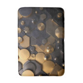 Geometrische Metallic Abstracte Wall Art - Goud en Badmat (Voorkant Verticaal)