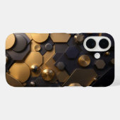 Geometrische Metallic Abstracte Wall Art - Goud en Case-Mate iPhone Case (Achterkant (horizontaal))