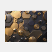 Geometrische Metallic Abstracte Wall Art - Goud en Deurmat (Voorkant)