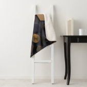 Geometrische Metallic Abstracte Wall Art - Goud en Sherpa Deken (In situ)