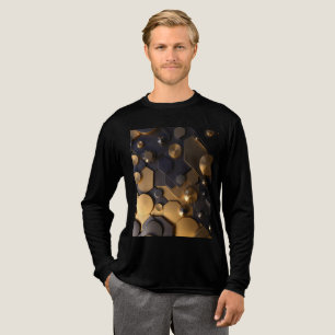 Geometrische Metallic Abstracte Wall Art - Goud en Tri-Blend Shirt