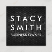 Geometrische metallische achtergrond vierkante visitekaartje (Voorkant)