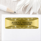 Geometrische metallische glans Goudtextuur Etiket (Insitu)