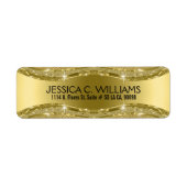 Geometrische metallische glans Goudtextuur Etiket (Voorkant)