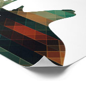 Geometrische meter met Antlers Poster (Hoek)