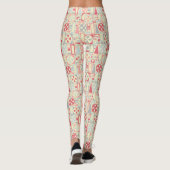 Geometrische Mid-Century Modern Retro 50s Schattig Leggings (Achterkant)