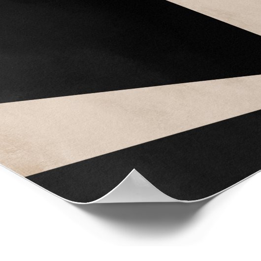 Geometrische middeleeuwse moderne Abstracte zwarte Poster (Hoek)