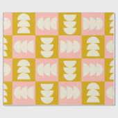 geometrische middeleeuwse moderne en retro - stijl cadeaupapier (Vlak)