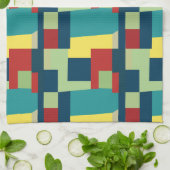 Geometrische middeleeuwse moderne kleurrijke patro theedoek (Gevouwen)