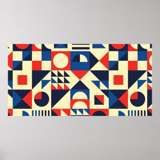 Geometrische middeleeuwse moderne naadloze patrone poster (Voorkant)