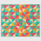 Geometrische middeleeuwse retro Trendy Colorful Cadeaupapier (Vlak)