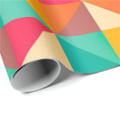 Geometrische middeleeuwse retro Trendy Colorful Cadeaupapier (Rol Hoek)