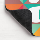 Geometrische middeleeuwse retro Trendy Colorful Muismat (Hoek)