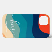 Geometrische middeleeuwse retro Waves regenboogren Case-Mate iPhone Case (Achterkant (horizontaal))