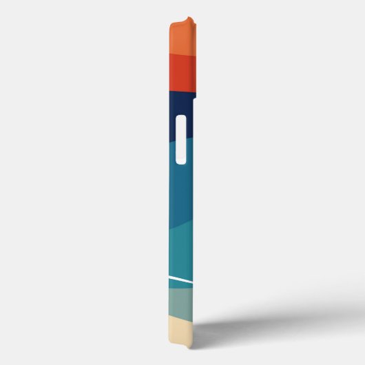 Geometrische middeleeuwse retro Waves regenboogren Case-Mate iPhone Case (Achterkant / Rechts)