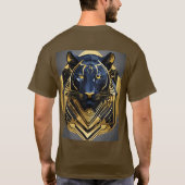 Geometrische Midnight Panther T-shirt (Achterkant)