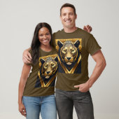 Geometrische Midnight Panther T-shirt (Unisex)