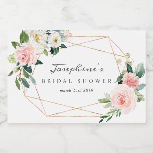 Geometrische mini mousserende wijnflesetiketten sparkling wijnetiket (Enkel label)