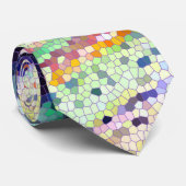 Geometrische minimal Art Peacock Feather Stropdas (Opgerold)