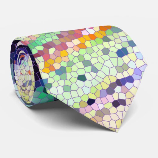 Geometrische minimal Art Peacock Feather Stropdas (Opgerold)