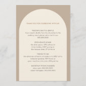 Geometrische minimale zand-boog-wedloop tijdlijn programmakaart (Achterkant)