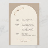 Geometrische minimale zand-boog-wedloop tijdlijn programmakaart (Voorkant)