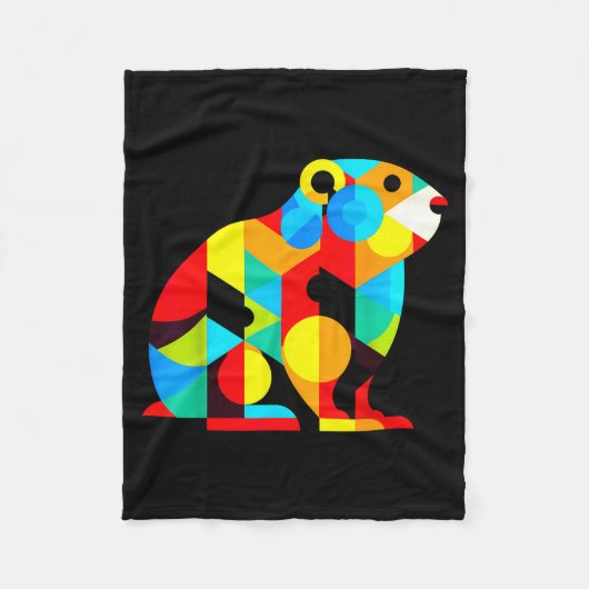 Geometrische minimalisme moderne illustratie bosma fleece deken (Voorkant)