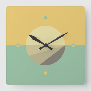 Geometrische minimalist 02 vierkante klok
