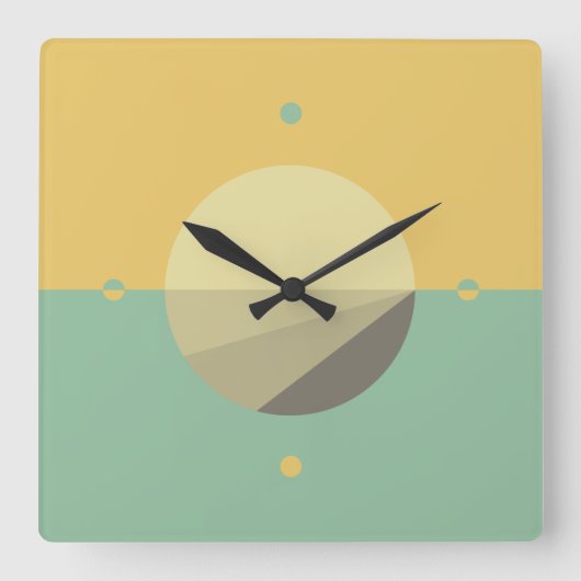 Geometrische minimalist 02 vierkante klok (Voorkant)