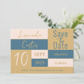 Geometrische minimalist De datumkaart opslaan Kaart (Staand voorkant)