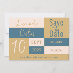 Geometrische minimalist De datumkaart opslaan Kaart