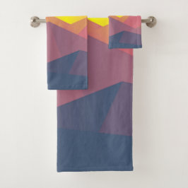 Geometrische minimalistisch ritsgebergte bad handdoek